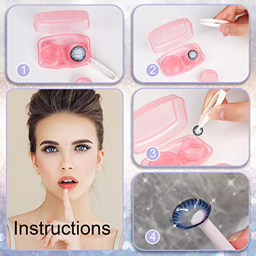 12 Pack Contact Lens Case Cute Colors Contact Lenses Case Portable Eye