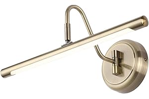 JOOSENLUX Picture Light Hardwired Antique Brass 16.5" Inch Long Dimmable Wall Sconce Light with Adjustable Lighting Bedroom Lights for Wall 110V 3000K