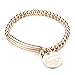 COCO Park Stainless Steel Bead Ball Chain Craved “Eternal Love” Charm Pendant Lady Bracelet 6 2/8 Inch