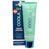 COOLA Organic Suncare Collection, Face, Classic Sunscreen, SPF 30, Cucumber, 1.7 fl oz (50 ml)