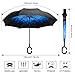 SHINE HAI Inverted Umbrella, Double Layer Windproof Reverse Umbrella, Self-Standing C-Shaped Handle Big Straight Umbrella, UV Protection, Inside-out Folding for Car
