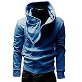Aokin Assassin's Creed Revelations Desmond Miles Cosplay Costume Hoodie Jacket (XL, Blue)