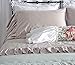 Queen's House Vintage Bedding Set Taupe Bed Sheet Sets 4-Piece King Size-Style D