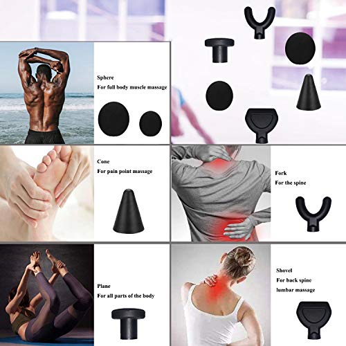 Massage Jigsaw Adapter Bit Deep Tissue Percussion Massager Balls for Muscle Relaxation Trigger Point Massage (6+2)