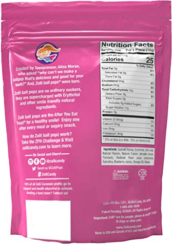 ZOLLIPOPS THE CLEAN TEETH POPS, ANTI CAVITY LOLLIPOPS, BALL POPZ, 5.2 OZ (PACKAGING MAY VARY)