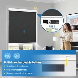 Motorized Blinds with Remote, [Free Solar