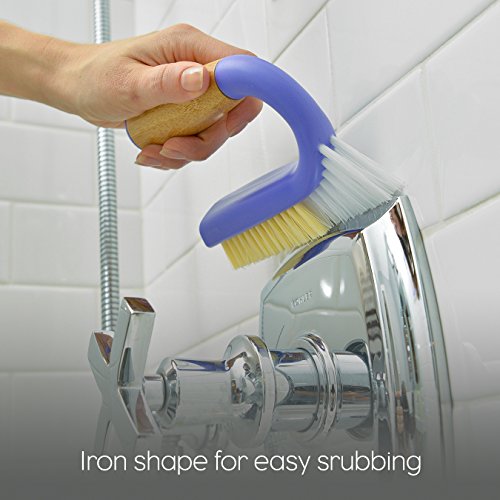 Full Circle Grunge Buster Grout & Tile Scrub Brush, Green