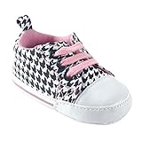 Luvable Friends Girl's Print Canvas Sneaker (Infant), Houndstooth, 0-6 Months M US Infant