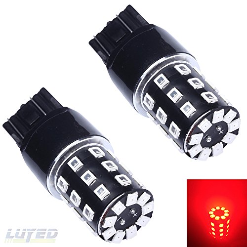 LUYED 2 x 800 Lumens 7443 2835 33-EX Chipsets 7440 7441 7443 7444 992 Led Bulb Used For Back Up Reverse Lights,Turn Signal Lights,Brake lights,Tail lights,Red