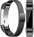 Vancle For Fitbit Alta HR Band/Alta Band, Fitbit Alta Accessories Replacement bands Metal Wristband Band Strap with Magnetic Closure Clasp for Fitbit Alta HR/Fitbit Alta(Black, Small)