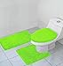 Hailey 3 Piece Bath Rug Set, Lime