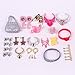 Fashion Jewelry Necklace Earring Bowknot Crown Accessory For Barbie Dolls Random Sets