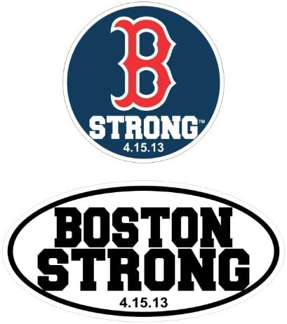 B Strong Boston Strong 2 Pack 2" &amp; 3" Decals Tribute Runners