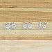 Sterling Silver Stud Earrings for Women Cubic Zirconia Round 3mm 4mm 5mm CZ Stud Earring for Men, 3 Pair Set