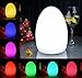 LED Mood Ball Light,WONFAST Rechargeable LED Bedside Table Lamp,Night Light with 16 Color Change and 4 Flash Modes,Suits for Outdoor Indoor Decoration (14x19cm-Egg)