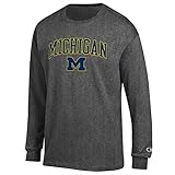 Michigan Wolverines Long Sleeve Tshirt Charcoal