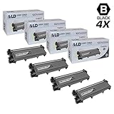 LD Compatible Toner Cartridge Replacement for Brother TN660 High Yield (Black, 4-Pack)