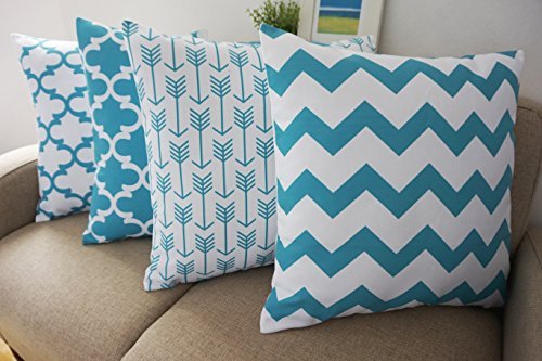 aqua throw pillows amazon