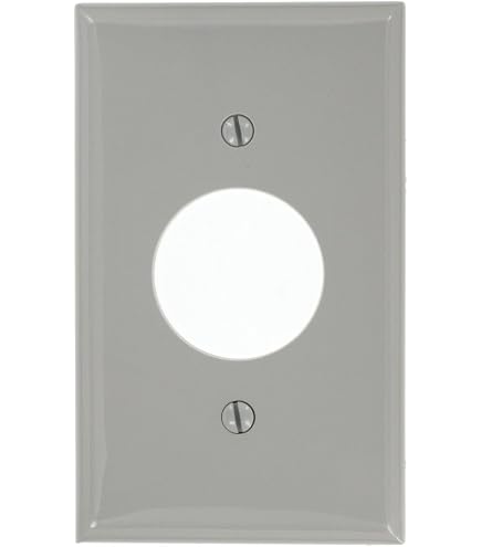Leviton W5461-GY Einzelsteckdose – Wetterfest, 20 A, 250 V, Grau, Für Den Außenbereich, Rückseitige/seitliche Verdrahtung