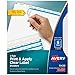 Avery 5-Tab Binder Dividers, Easy Print & Apply Clear Label Strip, Index Maker, White Tabs, 5 Sets (11436) primary