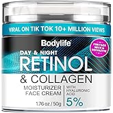 Bodylife 5% Hyaluronic Acid Face Cream, Anti-Aging Brightening Firming Moisturizing Cream for Uneven Skin Tone, Nourishing Rejuvenating Face Moisturizer, 1.76 oz