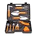 BYUEE Gardening Tool Set, 12 Pieces Garden Hand Tools Gifts for Gardener (Orange)