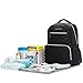 SoHo Blake Diaper Backback Bag 5Pc Chevron, Black