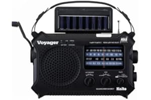 Kaito KA500IP-BLK Voyager Solar/Dynamo AM/FM/SW NOAA Weather Radio with Alert and Cell Phone Charger, Black