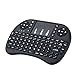 XEDIRECT Mini Wireless Keyboard with Touchpad Mouse 2.4GHz Remote Controller Rechargeable Combos for Google Android Box, Pc, Pad,Smart TV Player(Black)