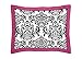 Sweet Jojo Designs 3-Piece Hot Pink, Black and White Isabella Children's and Teen Full/Queen Girls Bedding Set