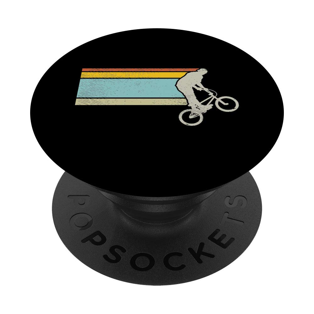 Bmx Wheelie Bike Trick Vintage Flatland Cycling Bicycle Gift PopSockets Grip and Stand for Phones and Tablets