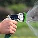 Garden Hose Nozzle - 9 Way Spray Pattern - EveShine Metal Hand Sprayer Watering Nozzle with Washers- for Car Wash, Washing Dogs & Pets, Cleaning, Watering Lawn and Garden