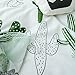 Auvoau Simple Cactus Bedding Children's Cartoon Duvet Cover Set Girl Bedding Set Green Cactus Reversible Duvet Cover Set 4PC (Queen, 1)