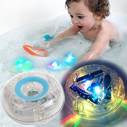 GUTK LED Bathroom Toys for Kids, Waterproof Light Up Bath Time Accessories for Bathtub Play