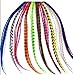 Mixed color Synthetic Feather Hair Extension Kit Multi Mixed color 50 Micro Beads & hook Tool Kits-24pcs