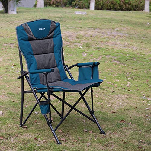 XGEAR Oversized Camping Chair Folding Camp Chair with Padded Hard