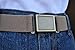 Dapper Snappers Made in USA Boys Big Kids Elastic Stretch Belt with Easy - Magnetic Buckle, Beige