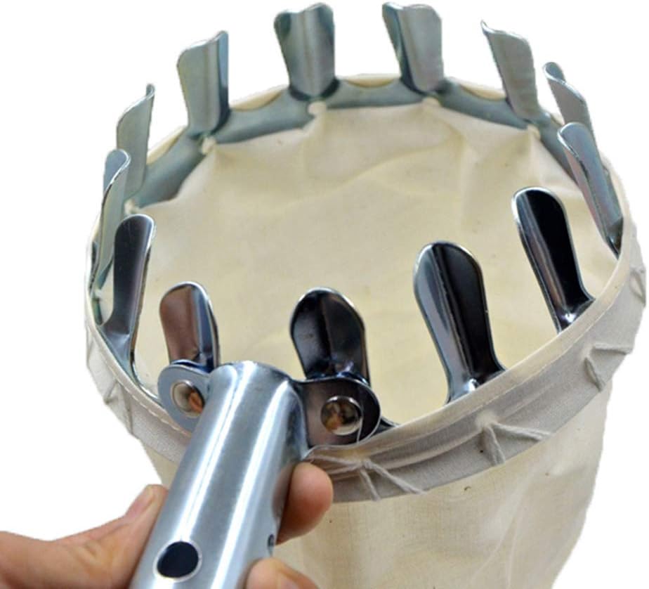 Fliyeong Premium Quality Fruit Picker Head Basket or Fruit Picking Tools Fruits Catcher for Harvest Picking Apple Citrus Pear Peach Metal Fruit Picker Agricultural Garden Hardware Tools