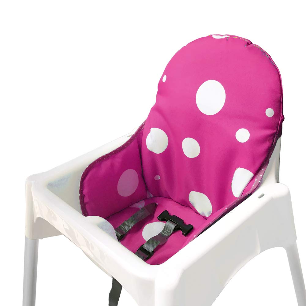 ZARPMA Seat Covers Cushion for Ikea Antilop Highchair,Washable Foldable Baby Highchair Cushion Cotton Padded Insert for Ikea Child Chair (Purple)