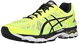 ASICS Men's Gel Kayano 22 Running Shoe, Flash Yellow/Black/Silver, 12 M US