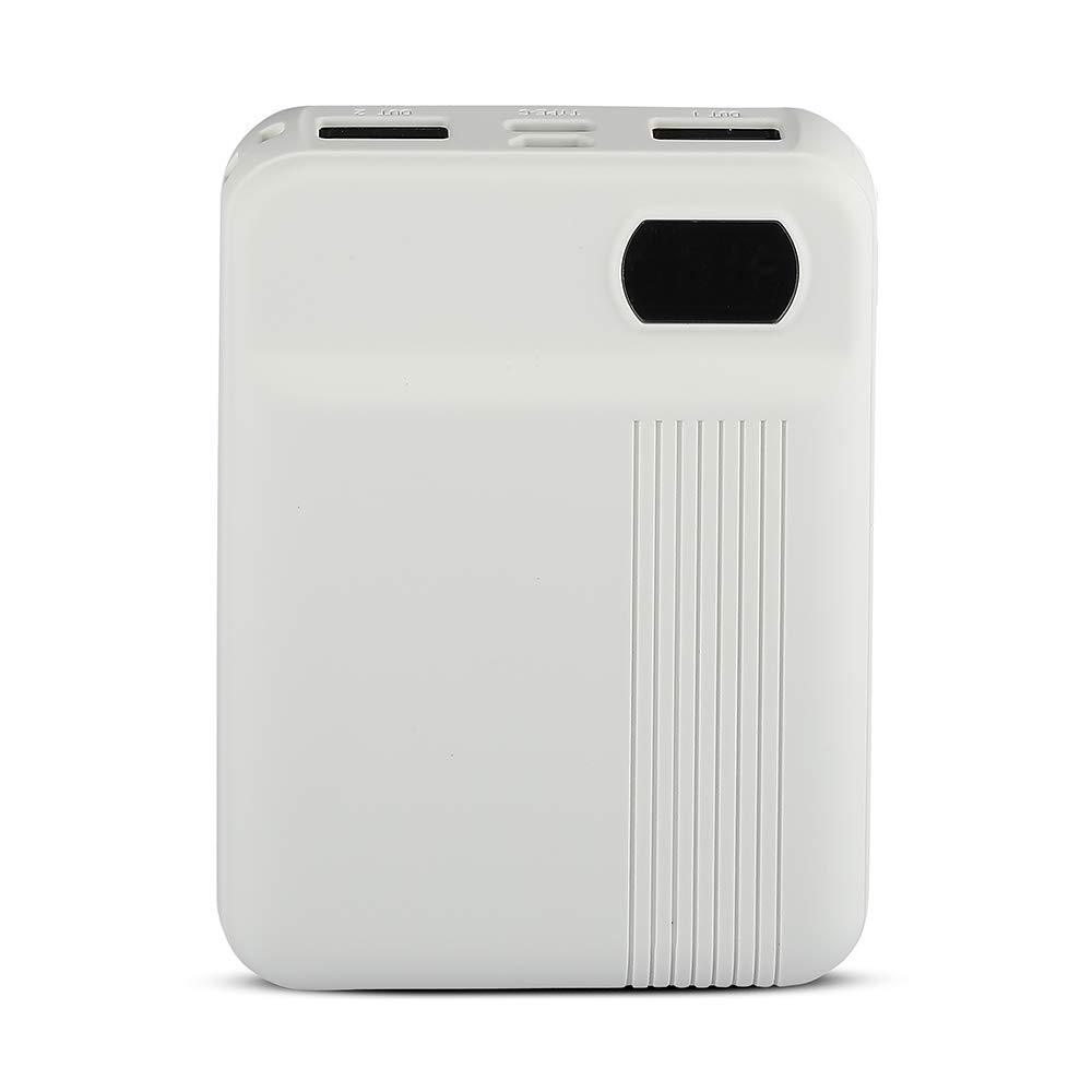 V-tac VT-3504 Powerbank met display - 10.000mAh - Wit