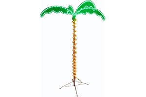 EEZ RV Products 7 Foot High Super Bright LED Lighted Tropical Palm Tree Great for The Beach, Pool, Yard, Living Room, Christmas Holiday Decor