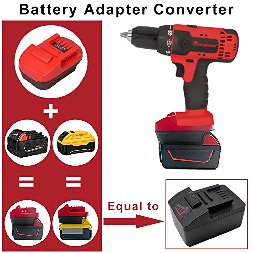 Battery Adapter for Dewalt 20V Milwaukee 18V M18 Lithium Battery Convert  to Snap-on 18V Batteries CTB718