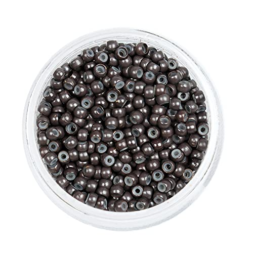 Nano Ring Copper Silicone Lined Beads Smallest Micro Tube Ring Links for Nano Tip Hair Extensions 500pcs/jar 3#