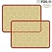 Silicone Baking Mat Cookie Sheet Set (2) Non-stick Cooking Mat Liner for Macaron Cake Bread Making Microwave Toaster Oven Tray Pan,16.5