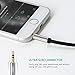 UGREEN 3.5mm Auxiliary Audio Jack to Jack cable 90 Degree Right Angle for Apple iPhone, iPod, iPad, Samsung, Smartphones, Tablets and Speakers,24K Gold Plated Male to Male (3FT, Black)