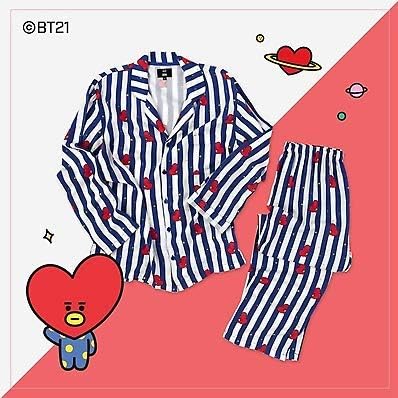 Kpop BTS Bangtan Boys Korean Star BT21 Kawaii Cartoon Soft Pajamas Sleepwear