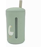 LITTEL RAWR Silicone Baby Sippy Cups for 6 months+, 3 Stages Training Cup Straw Cup for Infants Toddlers and Kid, Soft Straw and Handles Unbreakable Easy Grip 7oz/200ml (Green)