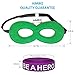 AIMIKE Superhero Mask, Dual Color Party Dress Up Masks with Silicone Bracelets for Kids by (12 Packs)