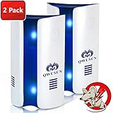 Ultrasonic Pest Repeller | Best Pest Control Ultrasonic Repellent - Set of 2 Electronic Pest Control - Plug in Home Indoor and Outdoor Repeller - Get Rid of Mosquitos, Insects, Rats, Ants, Roaches